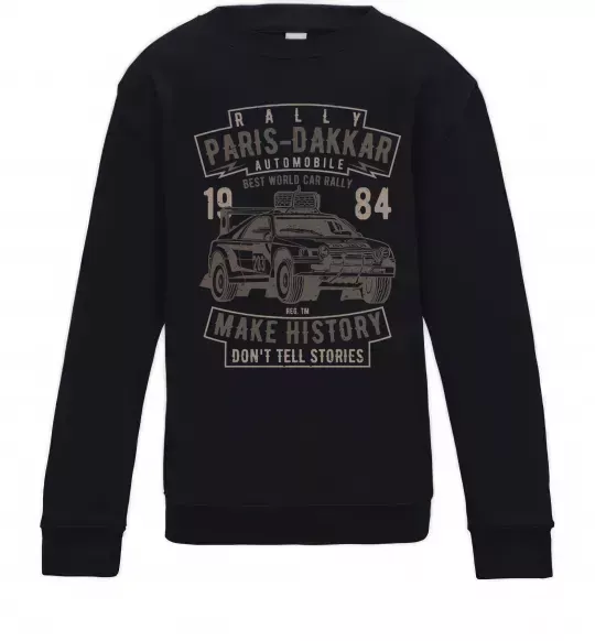 Детский Свитшот Rally Paris Dakar Automobile Черный фото