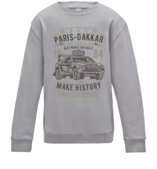 Детский Свитшот Rally Paris Dakar Automobile Серый меланж фото