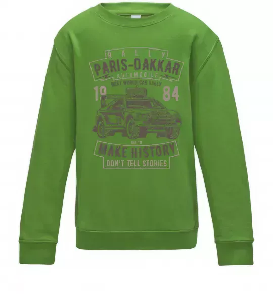 Детский Свитшот Rally Paris Dakar Automobile Лаймовый фото