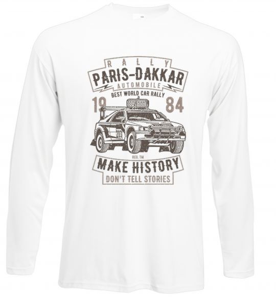 Лонгслів Rally Paris Dakar Automobile Білий фото