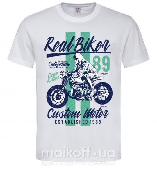 Мужская футболка Real Biker Белый фото