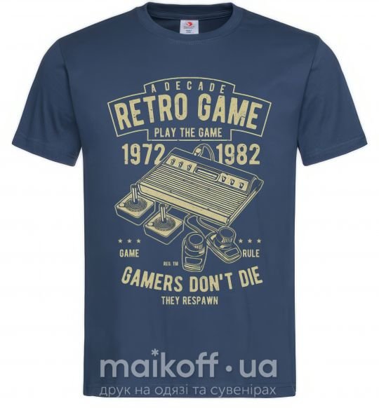 Чоловіча футболка Retro Game Темно-синій фото