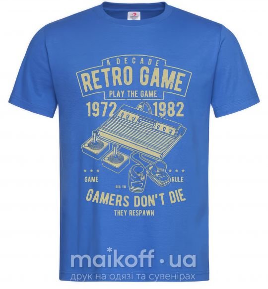 Чоловіча футболка Retro Game Яскраво-синій фото