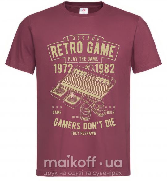 Чоловіча футболка Retro Game Бордовий фото