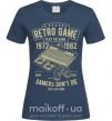 Жіноча футболка Retro Game Темно-синій фото