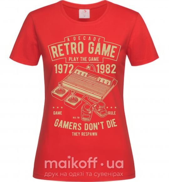 Женская футболка Retro Game Красный фото