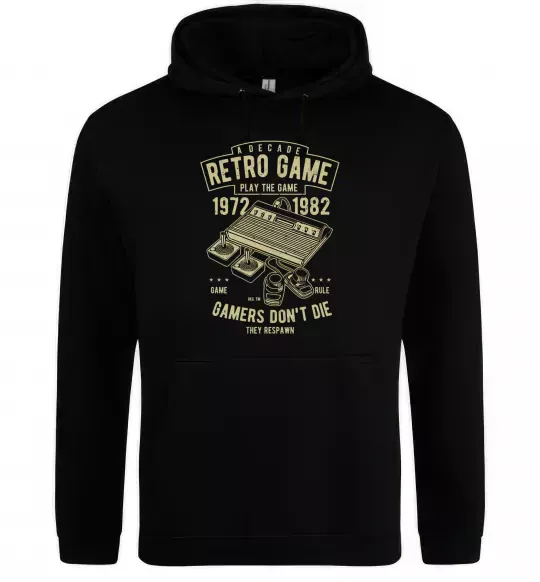 Чоловіча толстовка (худі) Retro Game Чорний фото