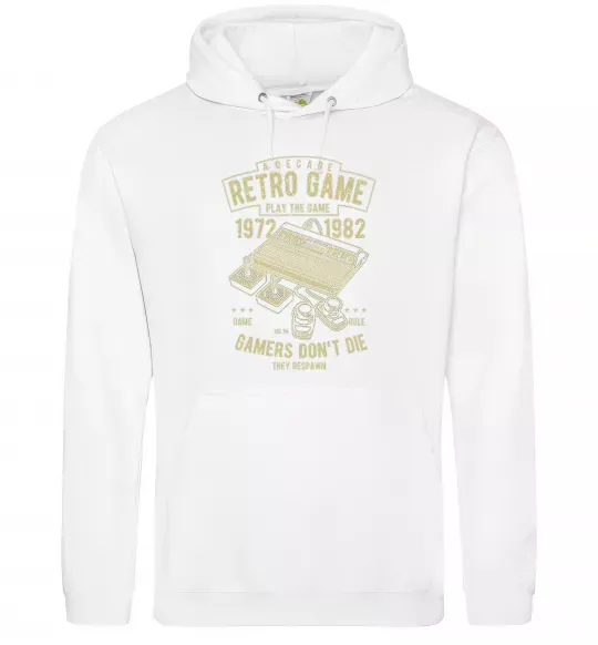 Чоловіча толстовка (худі) Retro Game Білий фото