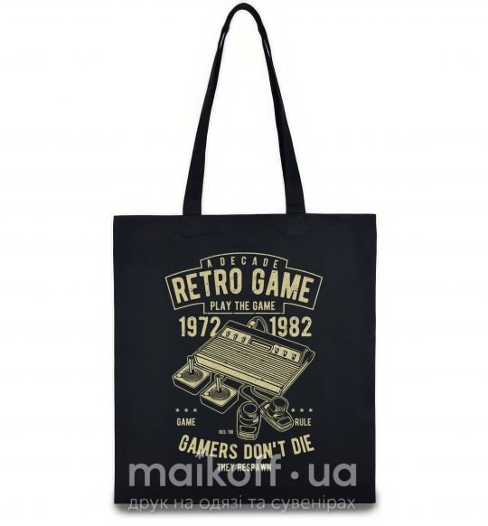Эко-сумка Retro Game Черный фото