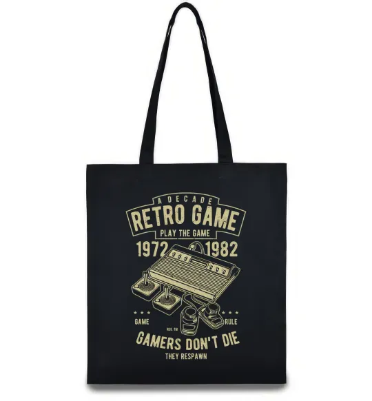 Эко-сумка Retro Game Черный фото