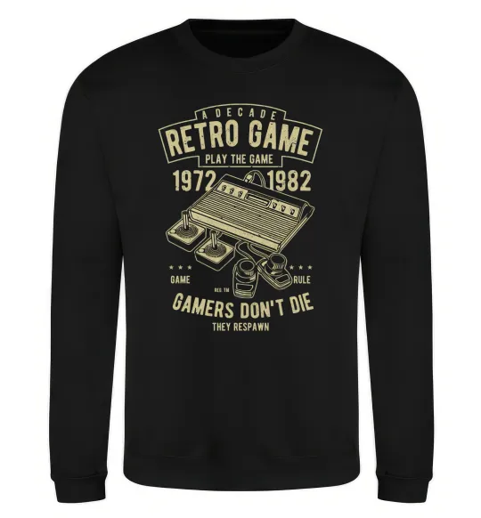 Світшот Retro Game Чорний фото