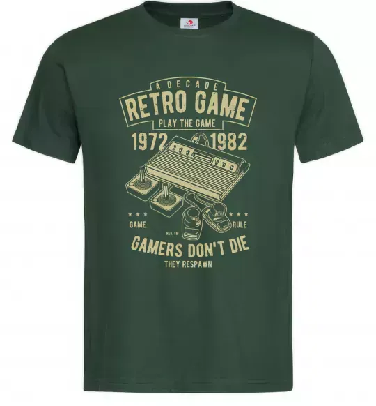 Мужская футболка Retro Game Темно-зеленый фото