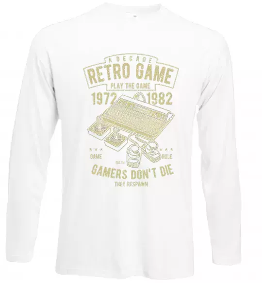 Лонгслив Retro Game Белый фото