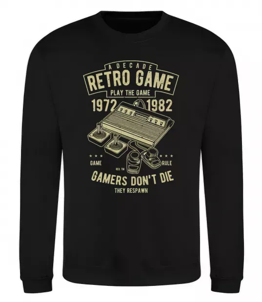 Світшот Retro Game Чорний фото