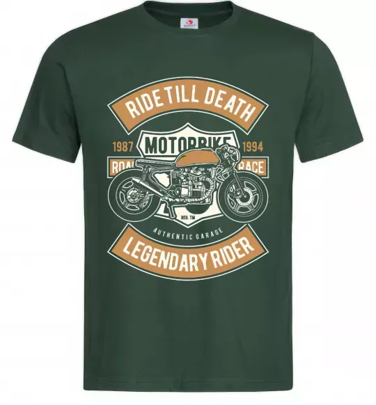 Мужская футболка Ride Till Death Темно-зеленый фото