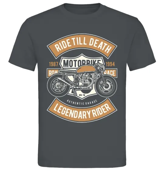 Мужская футболка Ride Till Death Графит фото