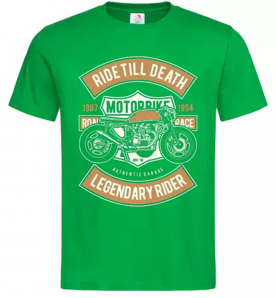 Мужская футболка Ride Till Death Зеленый фото