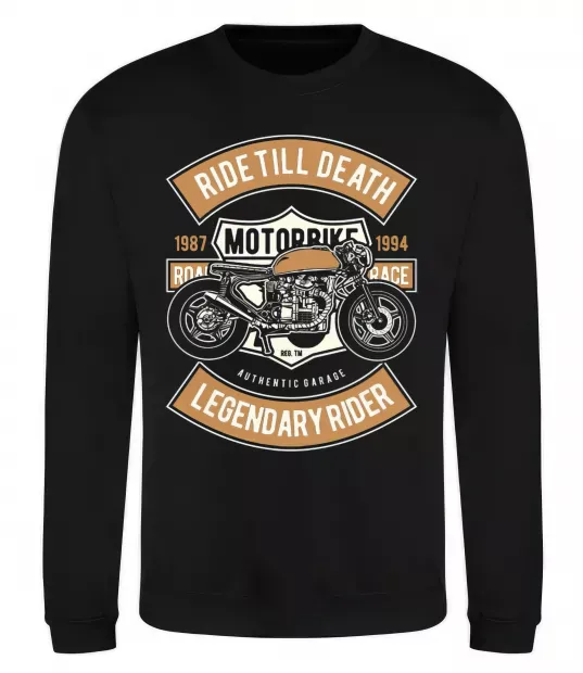 Свитшот Ride Till Death Черный фото