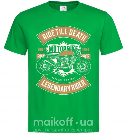 Мужская футболка Ride Till Death Зеленый фото