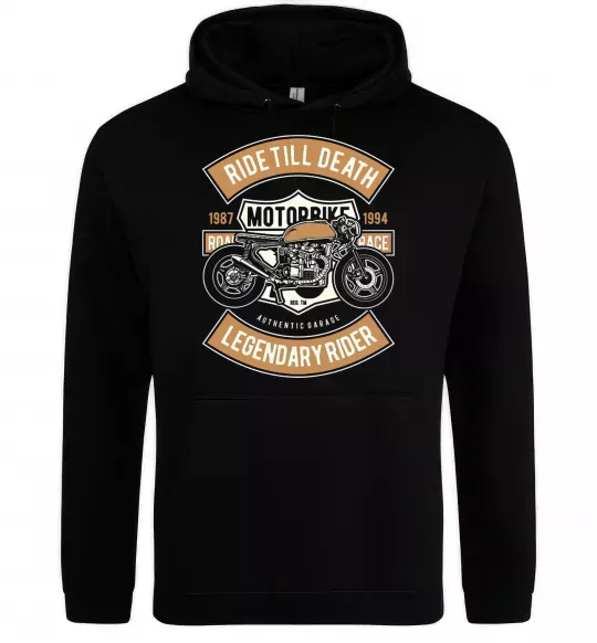 Мужская толстовка (худи) Ride Till Death Черный фото