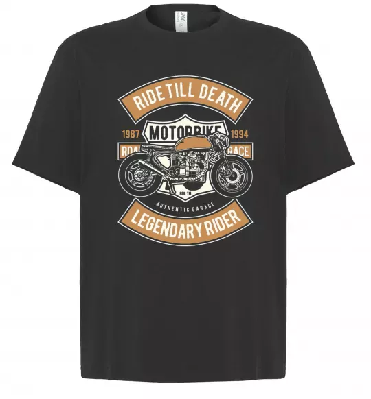 Футболка Оверсайз Ride Till Death Чорний фото