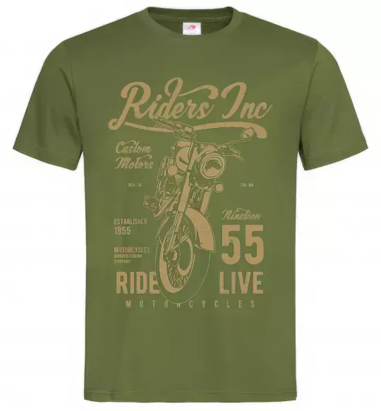 Мужская футболка Riders Оливковый фото