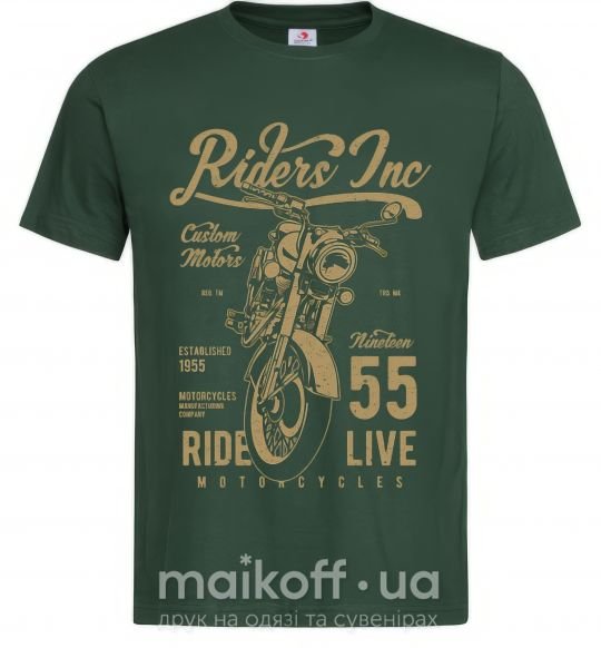 Чоловіча футболка Riders Темно-зелений фото