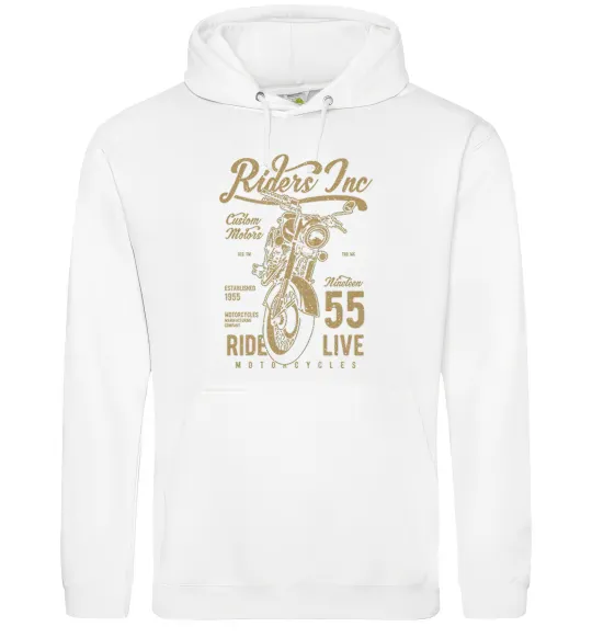 Мужская толстовка (худи) Riders Белый фото