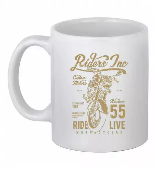 Чашка керамическая Riders Белый фото