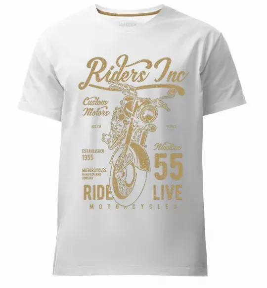 Мужская премиум футболка Riders Белый фото