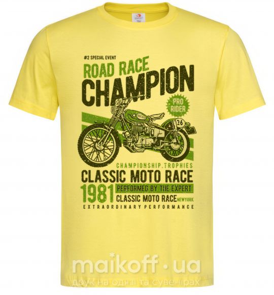 Мужская футболка Road Race Champion Лимонный фото