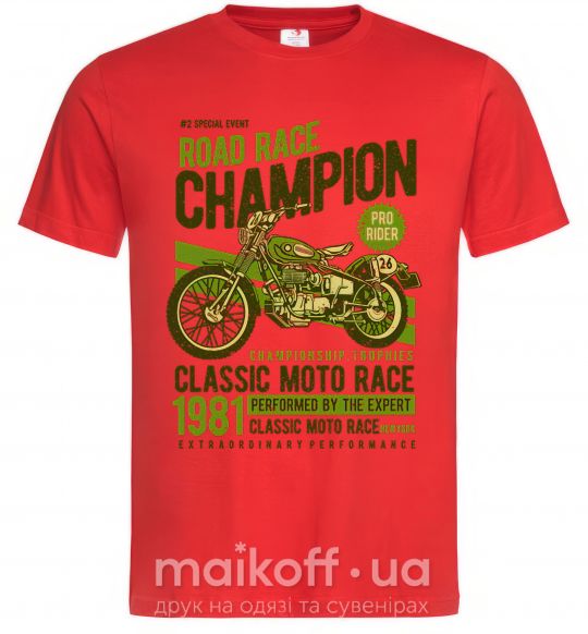 Чоловіча футболка Road Race Champion Червоний фото