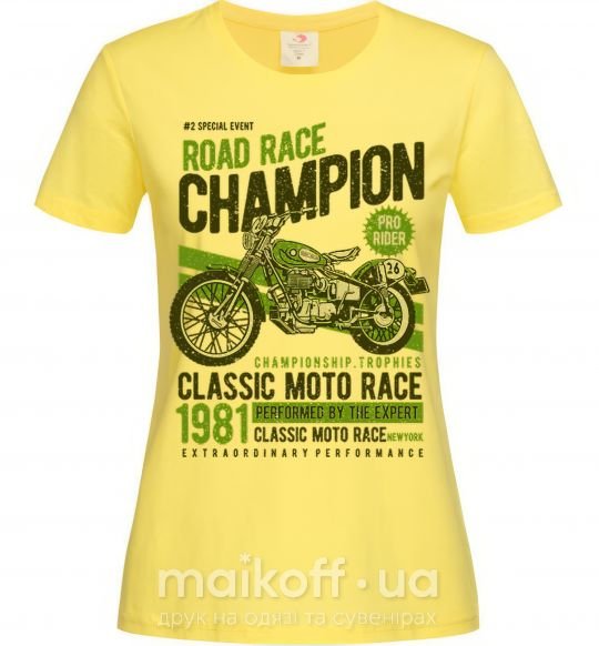 Женская футболка Road Race Champion Лимонный фото