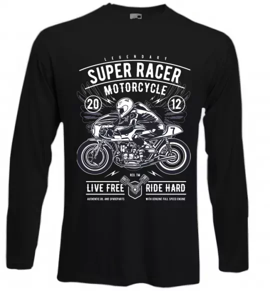 Лонгслив Super Racer Motorcycle Черный фото