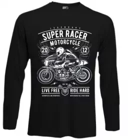 Лонгслив Super Racer Motorcycle Черный фото
