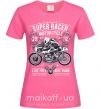 Женская футболка Super Racer Motorcycle Ярко-розовый фото