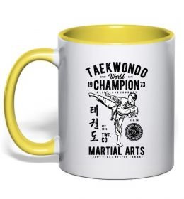 Чашка з кольоровою ручкою Taekwondo World
