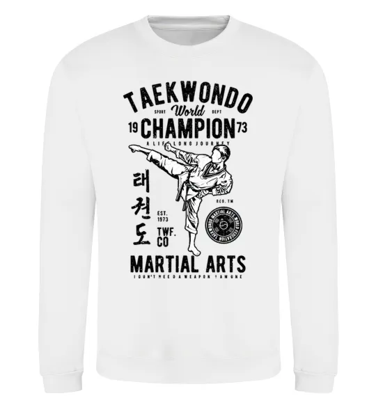 Світшот Taekwondo World Білий фото