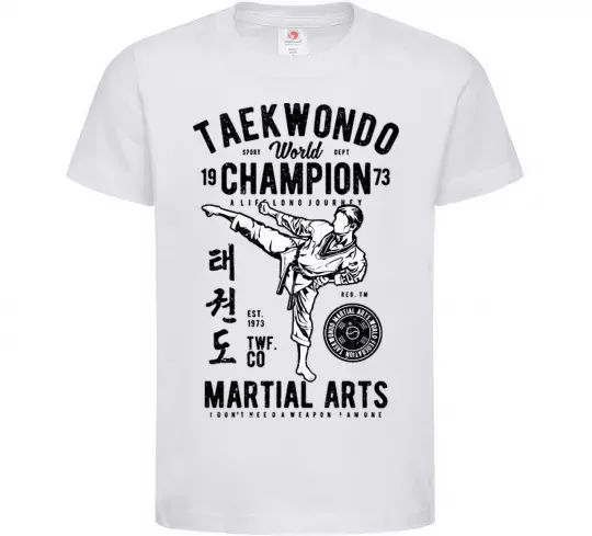 Детская футболка Taekwondo World Белый фото