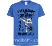 Дитяча футболка Taekwondo World Яскраво-синій фото