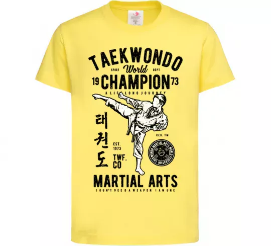 Детская футболка Taekwondo World Лимонный фото