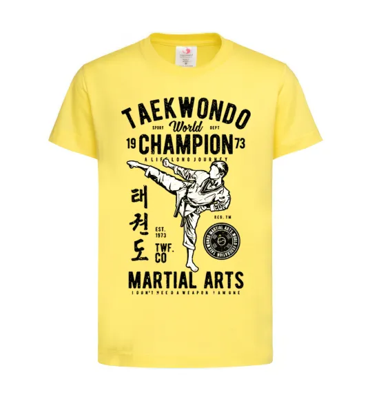 Дитяча футболка Taekwondo World Лимонний фото