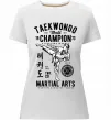 Женская премиум футболка Taekwondo World Белый фото
