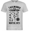 Чоловіча футболка Taekwondo World Сірий фото