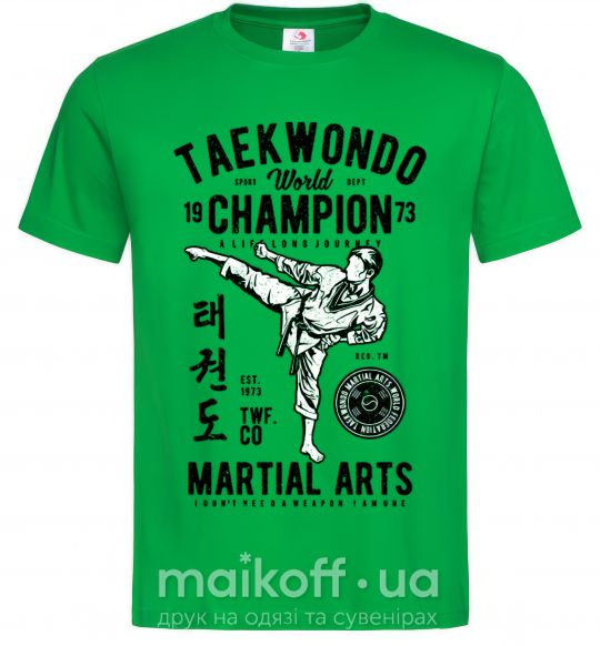 Чоловіча футболка Taekwondo World Зелений фото