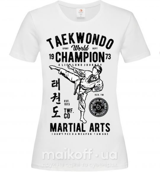 Жіноча футболка Taekwondo World Білий фото