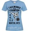 Женская футболка Taekwondo World Голубой фото