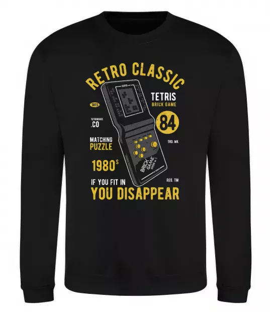 Світшот Tetris Brick Game Чорний фото