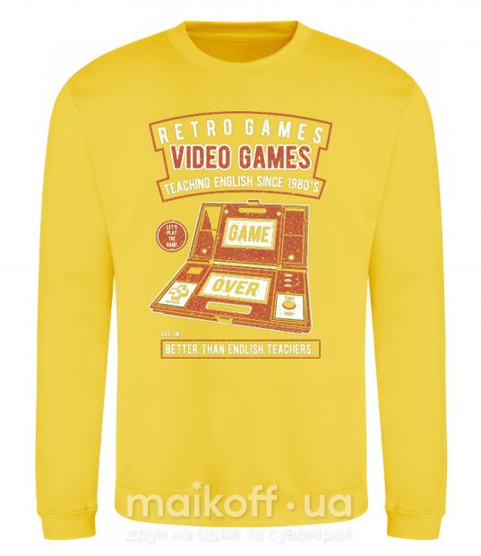 Світшот Video Games Сонячно жовтий фото