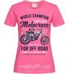 Женская футболка Vintage Motocross Ярко-розовый фото